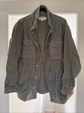 Frame Denim Olive Green Military Utility Jacket